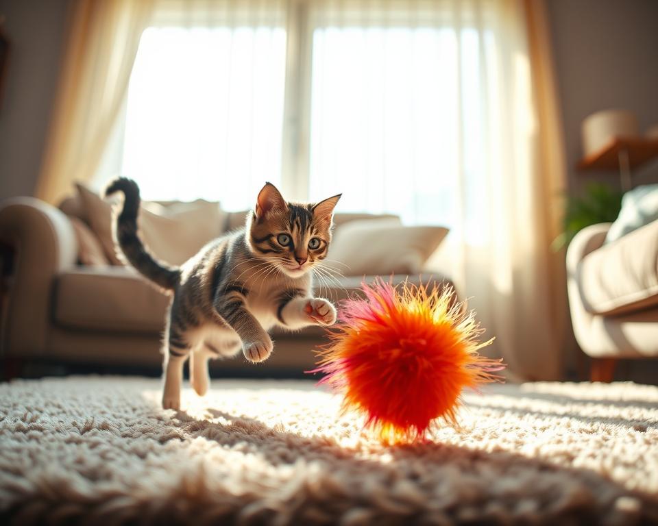 Jocuri cu mingea pentru pisici