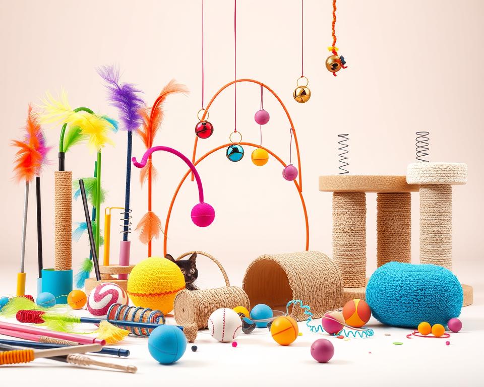 Jucării cu arc pentru pisici