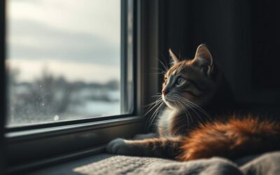 Pisica și lipsa luminii solare iarna