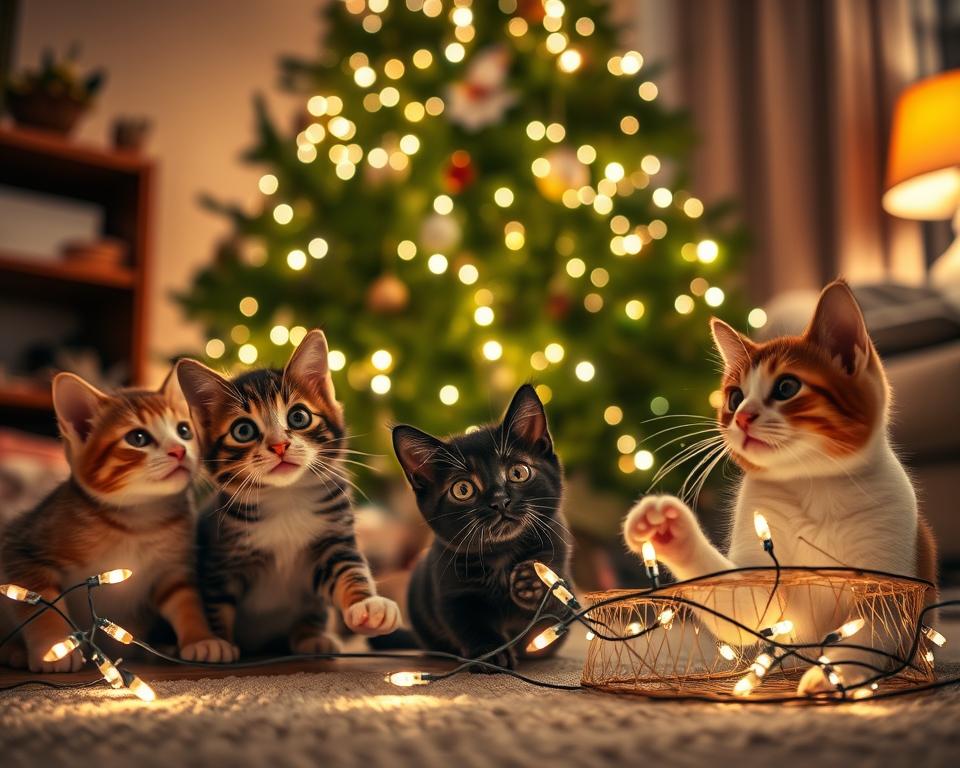 Luminitele-de-Craciun-si-pisica-iarna Luminițele de Crăciun și pisica iarna