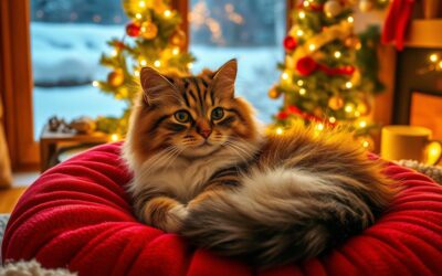 Ce NU trebuie să-i dai pisicii de Crăciun?