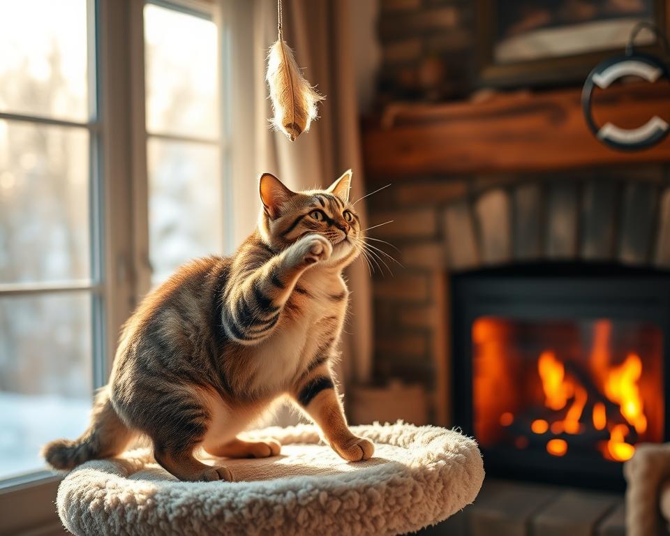 Menținerea activității pisicii iarna