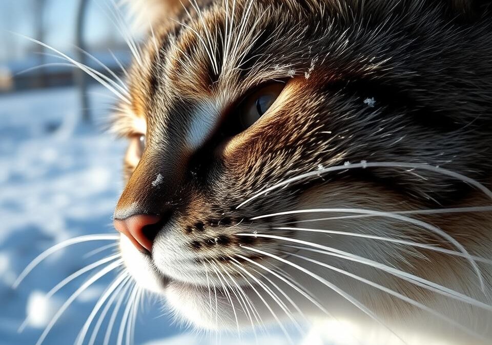 Vremea geroasă și mustățile pisicii – există o legătură?