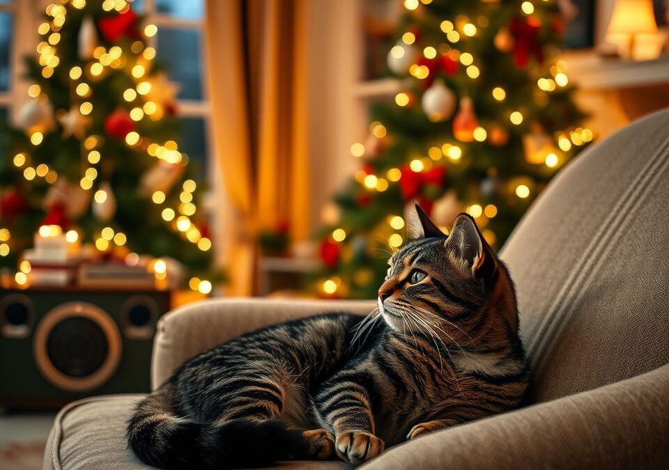 Muzica de Crăciun și pisicile – le influențează?