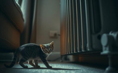 Pisica și pericolele caloriferului