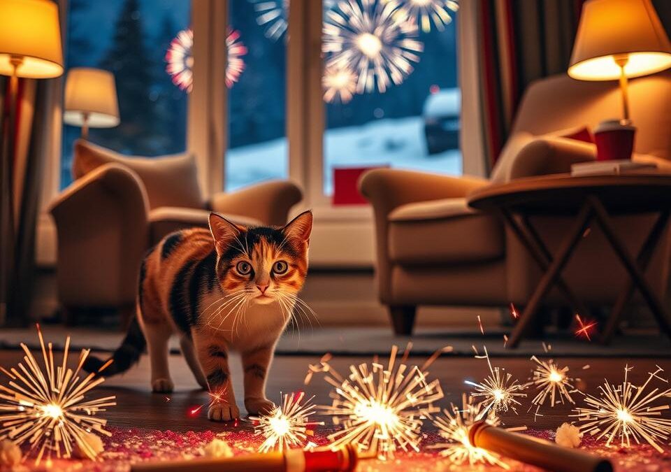 Pisica și petardele de Revelion