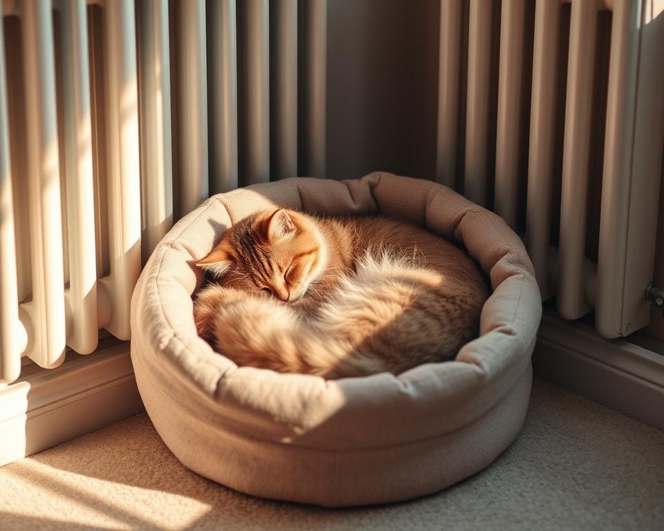 Pisica-pe-calorifer-iarna Pisica pe calorifer iarna