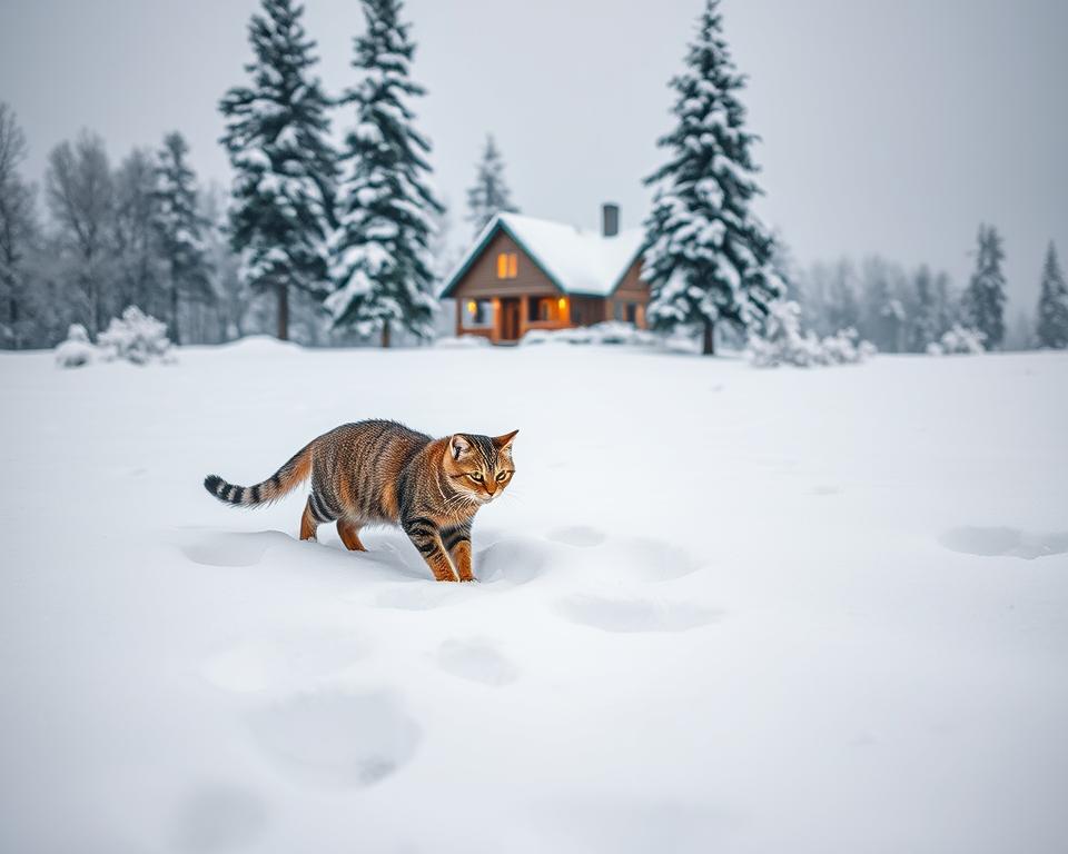 Pisica-si-zapada-–-experienta-de-iarna Pisica și zăpada – experiență de iarnă