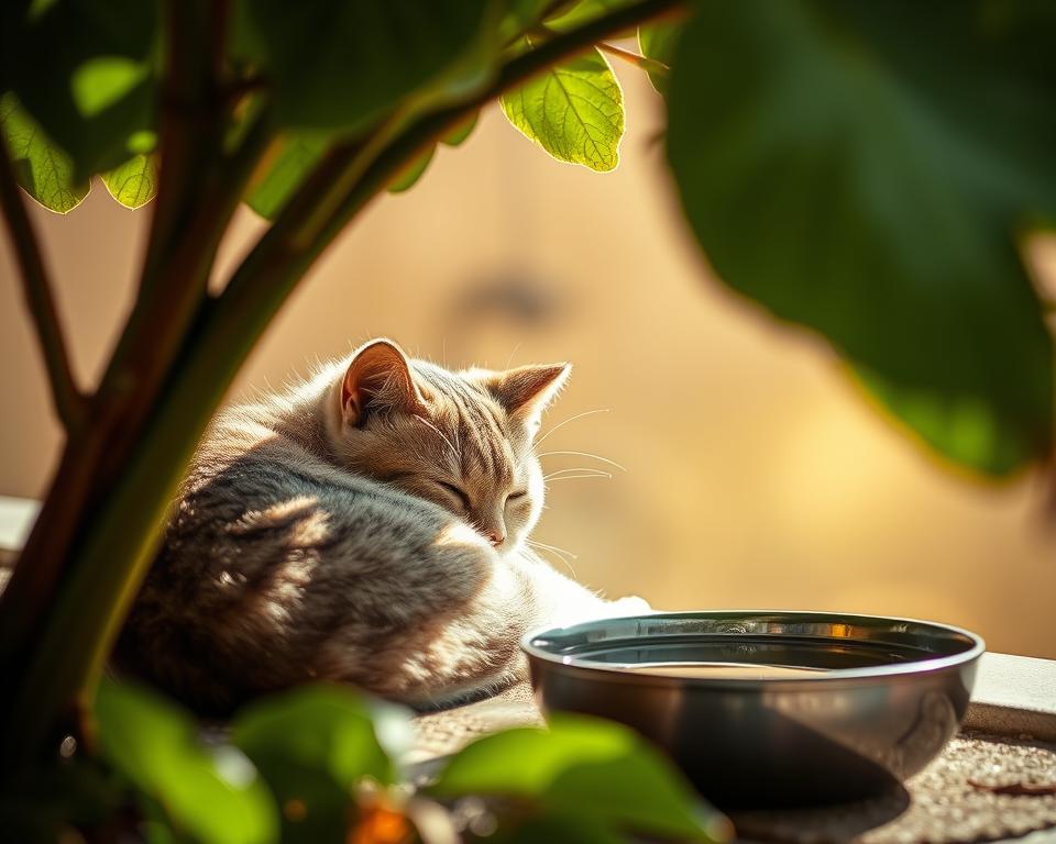 Protejarea pisicii în timpul caniculei