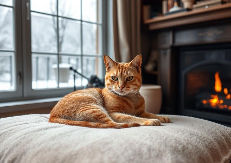 Rutina zilnică a pisicii iarna – ce trebuie făcut?