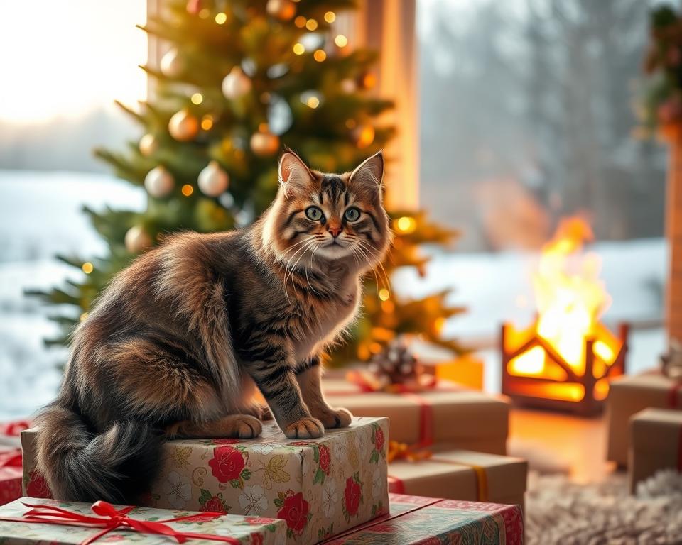 Sărbători cu pisica – conviețuire iarna