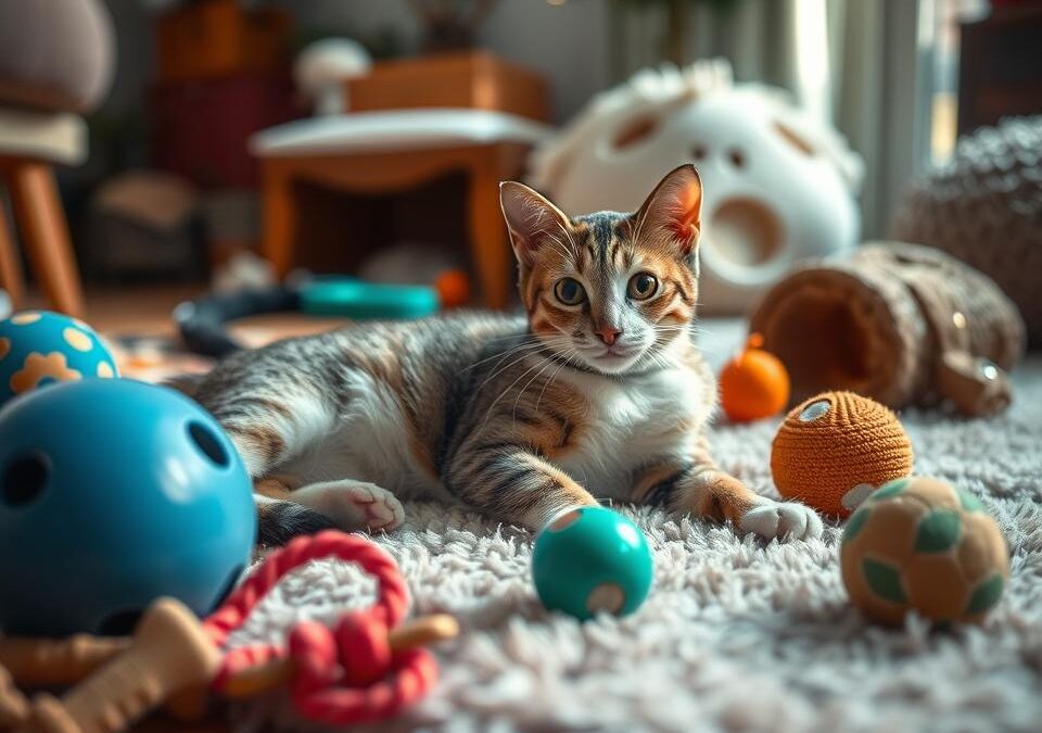 Lipsa de mișcare la pisici iarna – cum să le activezi?