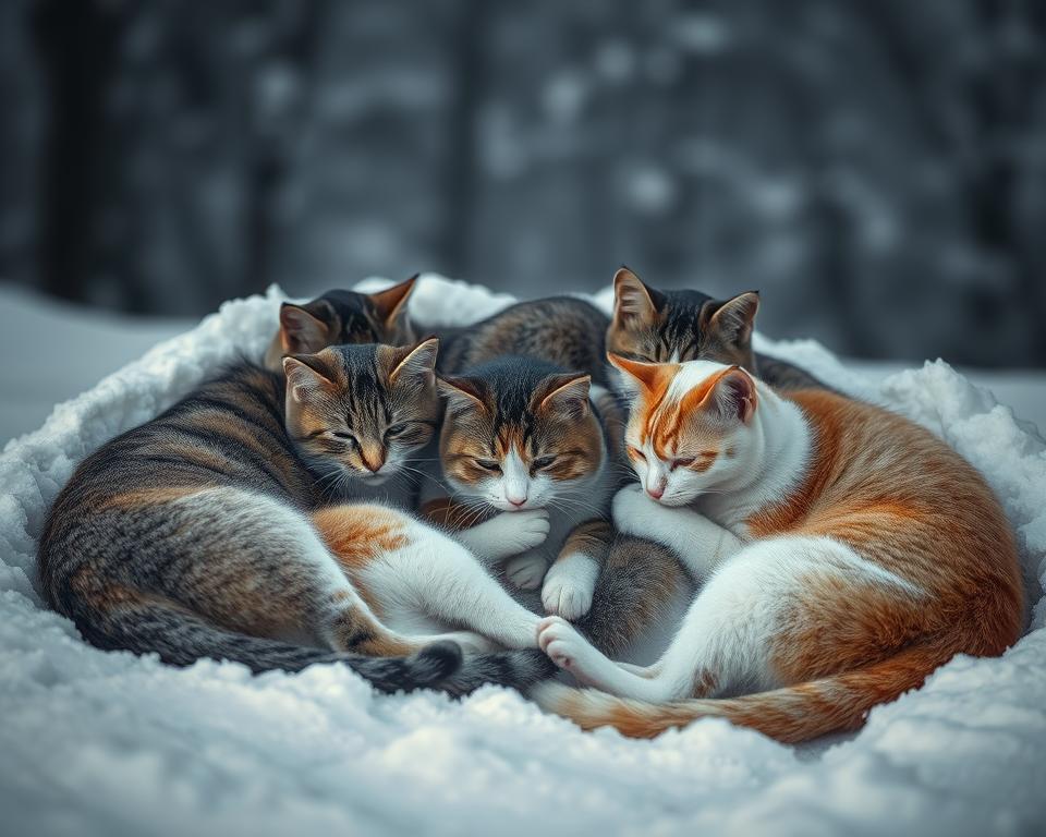 Senzația de frig la pisici iarna
