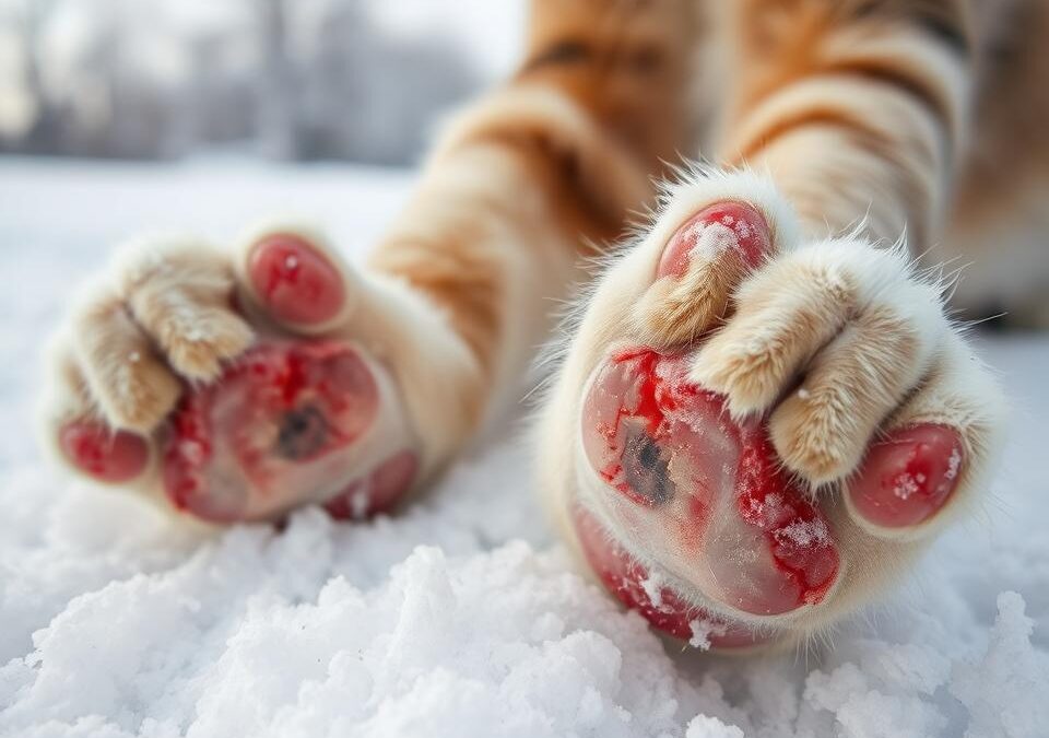 Simptomele de degerătură la pisici – ce să faci imediat?