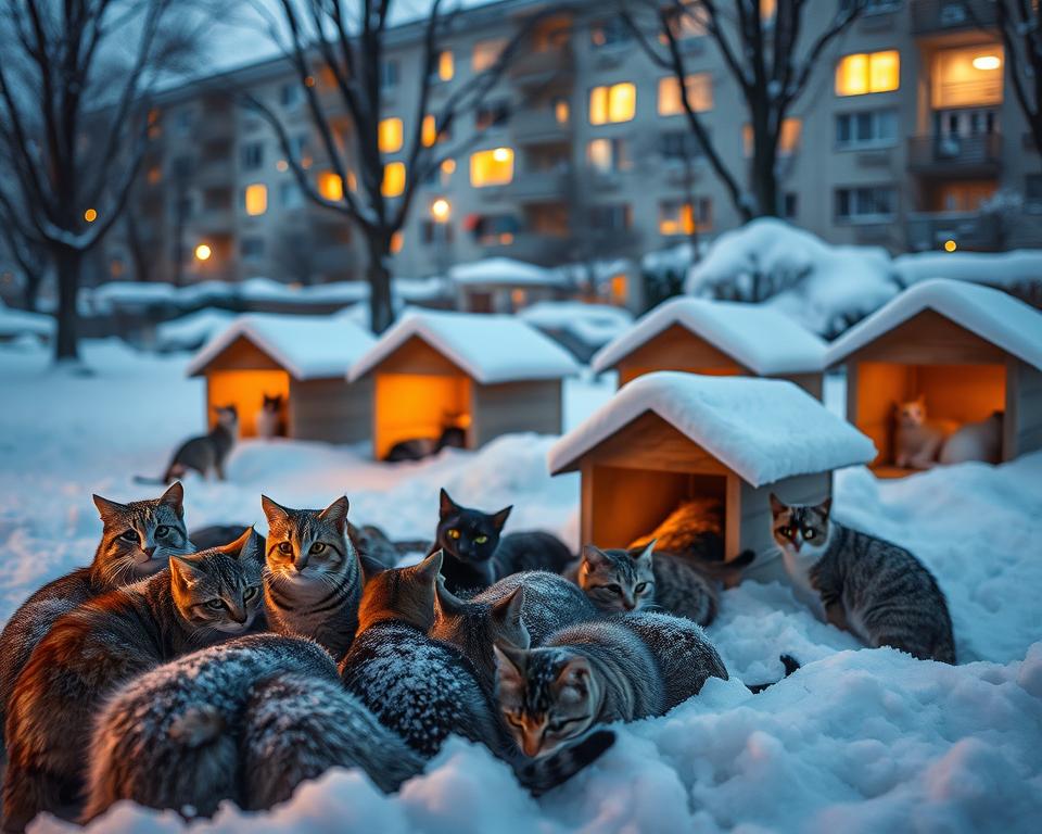 Cum poți ajuta pisicile fără stăpân din cartier iarna?