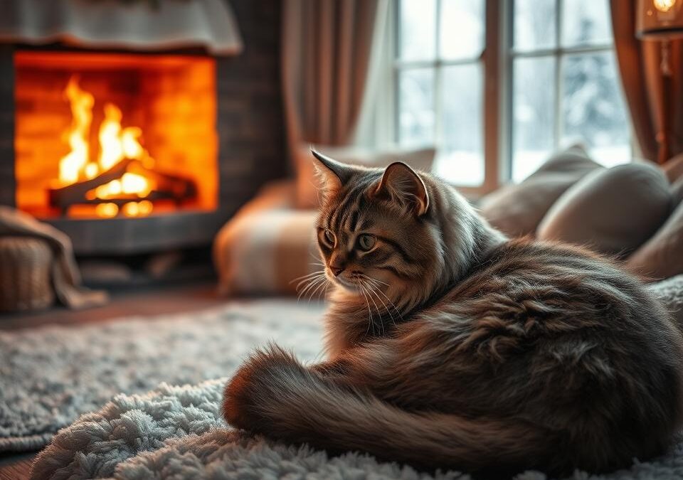 Pisicile și atmosfera de iarnă – le afectează starea de spirit?