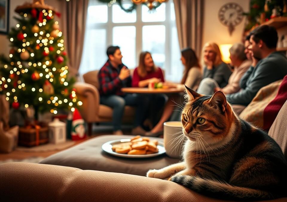 Pisica și oaspeții de sărbători – gestionarea stresului