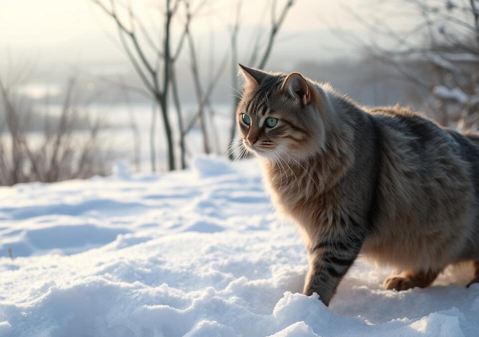 Cum supraviețuiește o pisică de exterior în lunile geroase