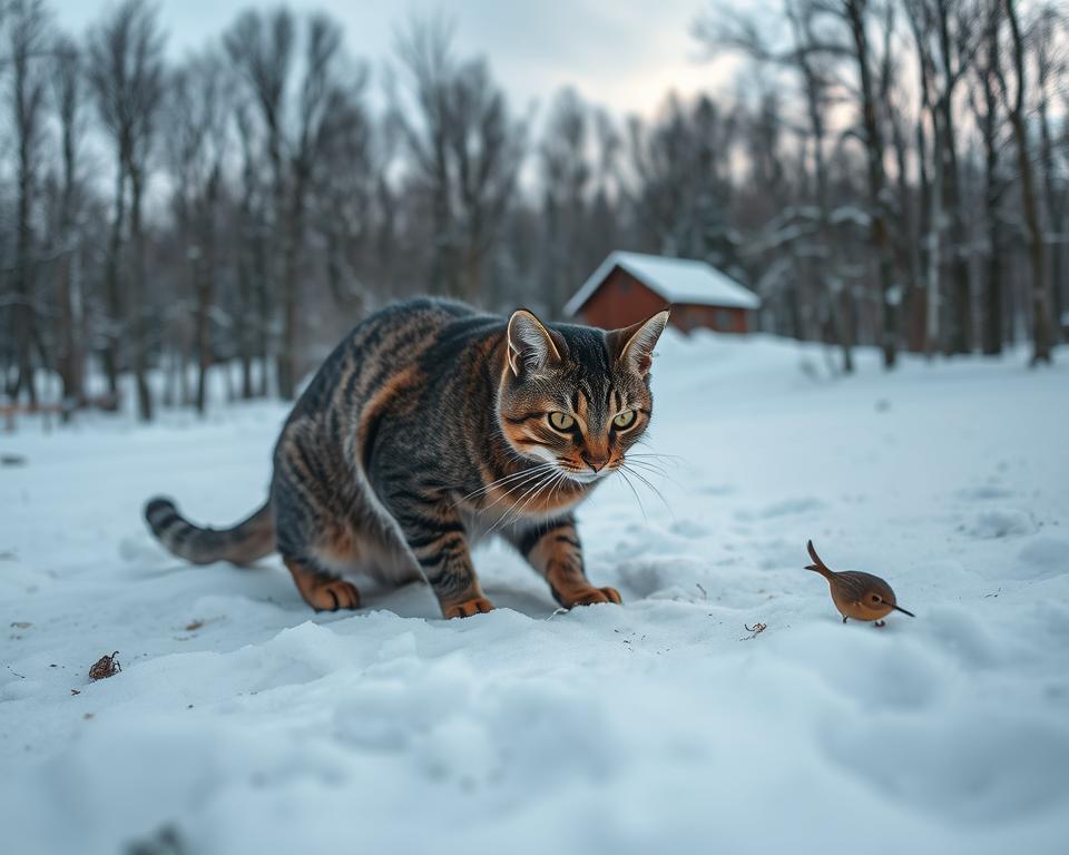 Vanatoarea-pisicii-iarna Vânătoarea pisicii iarna