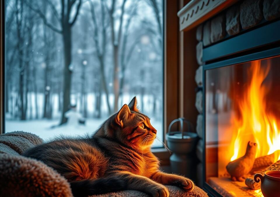 Pisica iarna – afară sau în casă?