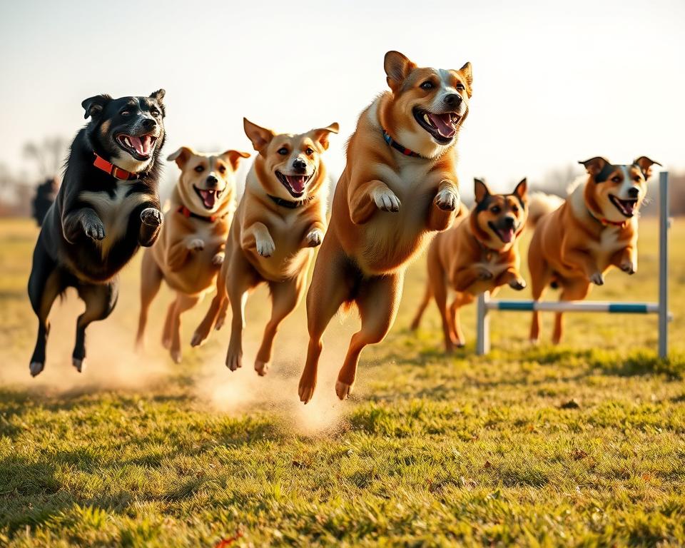antrenament de sărituri în lungime pentru câini