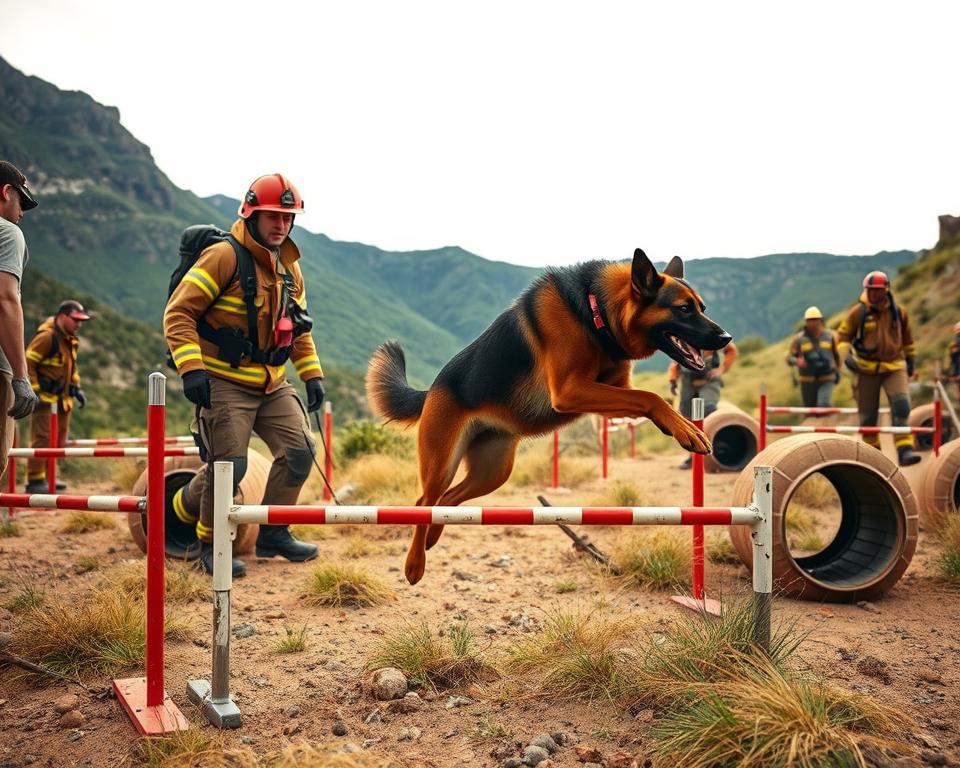 antrenament pentru câini de salvare