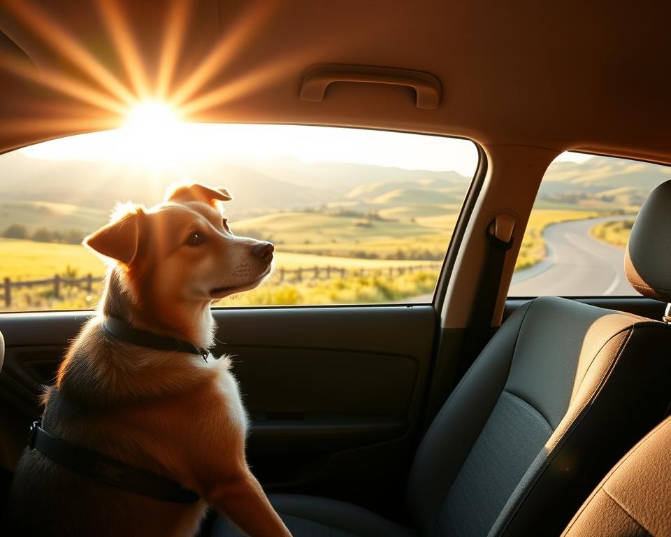 călătoria câinelui cu mașina