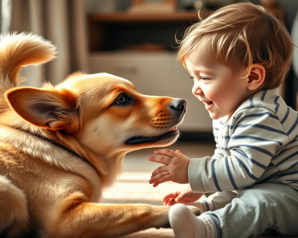 comportament-prietenos-al-cainelui-fata-de-copii comportament prietenos al câinelui față de copii