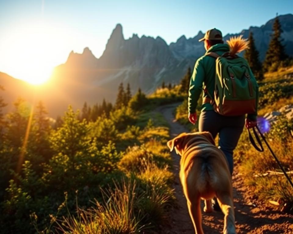 drumeții cu câinele