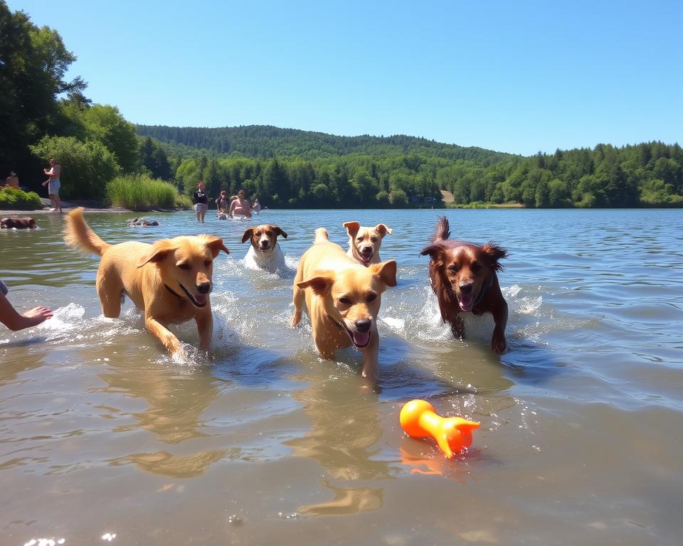 jocuri acvatice pentru câini