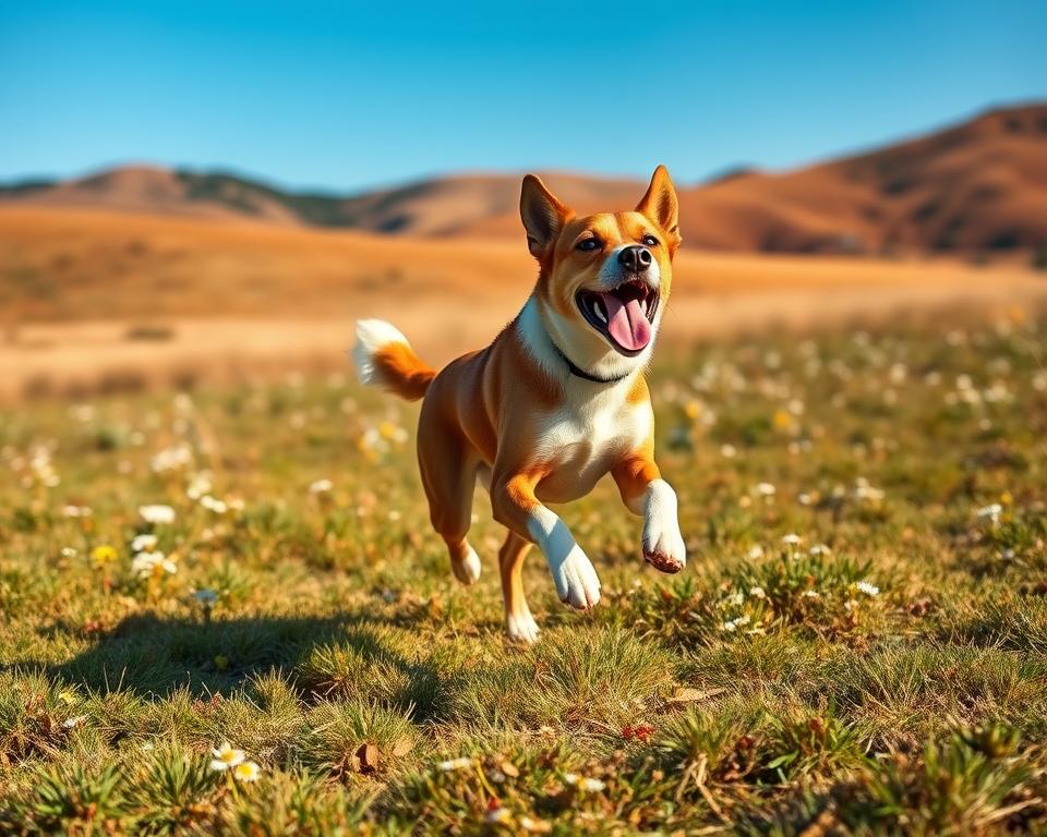 mișcare intensă pentru câine