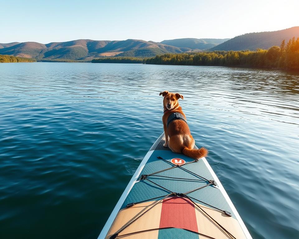 paddleboard-cu-cainele paddleboard cu câinele