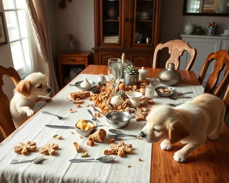 pericolele mesei de sufragerie pentru câini