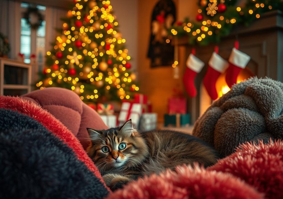 Ajunul Crăciunului cu pisica – cum creezi o atmosferă caldă și intimă