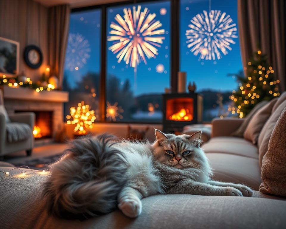 Revelion liniștit cu pisica