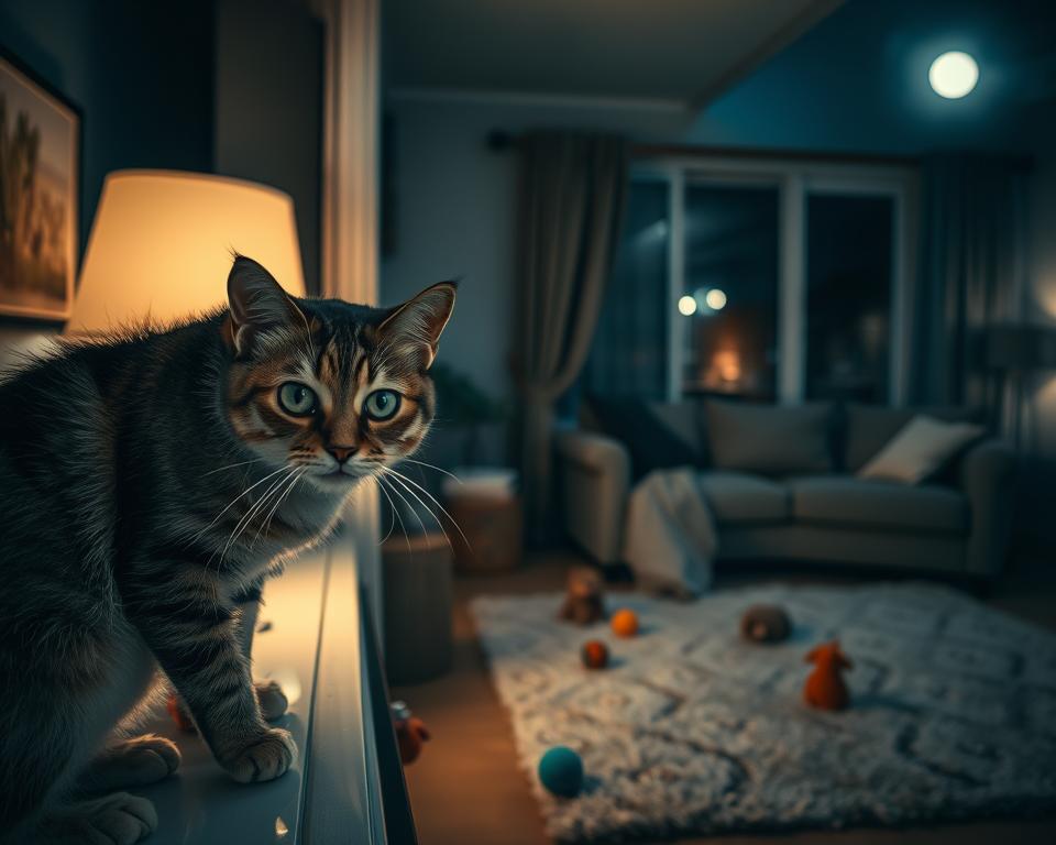 activitatea nocturnă a pisicii