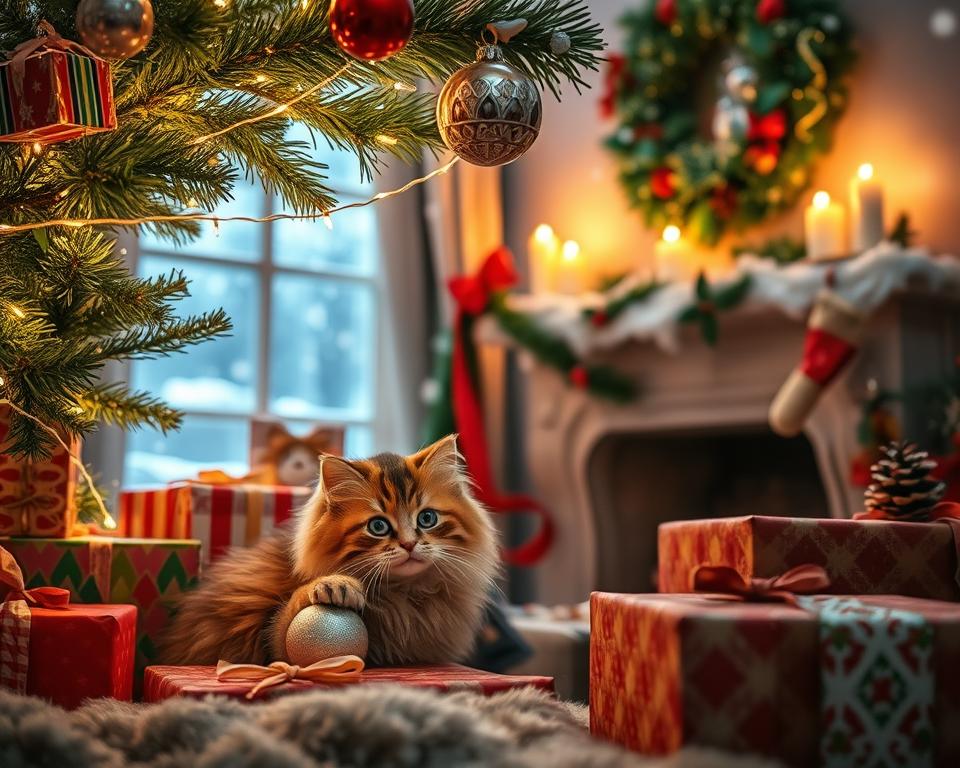amintiri de Crăciun cu pisica
