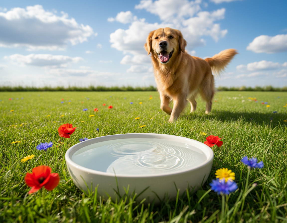 apă proaspătă pentru câine