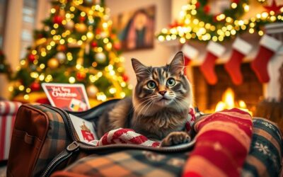 Blog pentru pisici 22 Călătorești de Crăciun? Așa te pregătești dacă pisica rămâne acasă