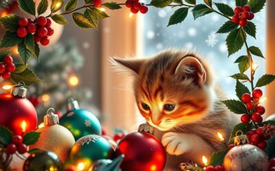 Carduri cadou de Crăciun imprimabile pentru iubitorii de pisici