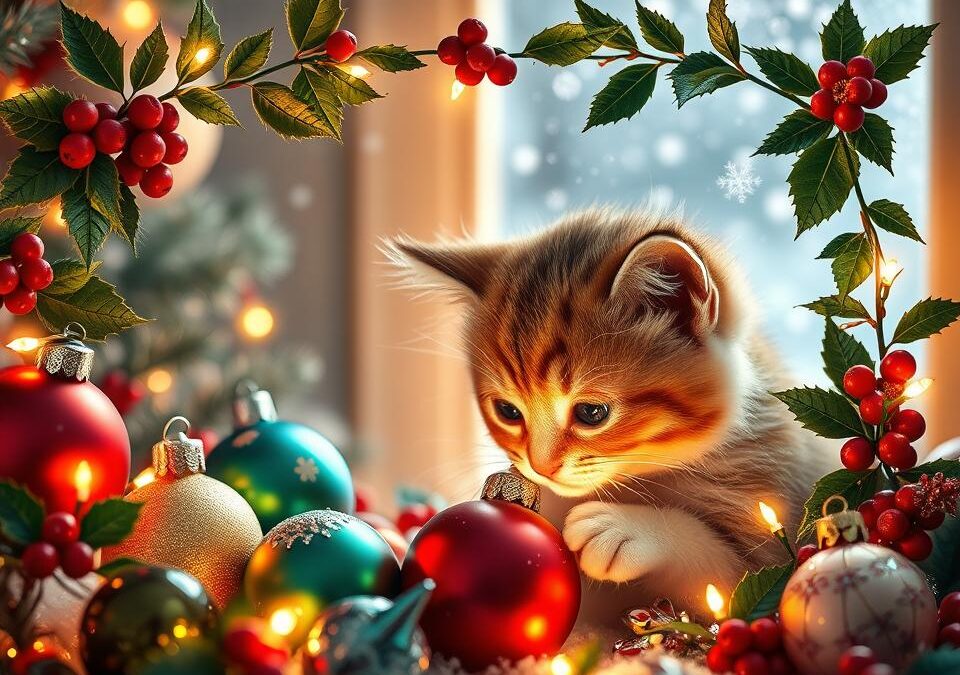 Carduri cadou de Crăciun imprimabile pentru iubitorii de pisici