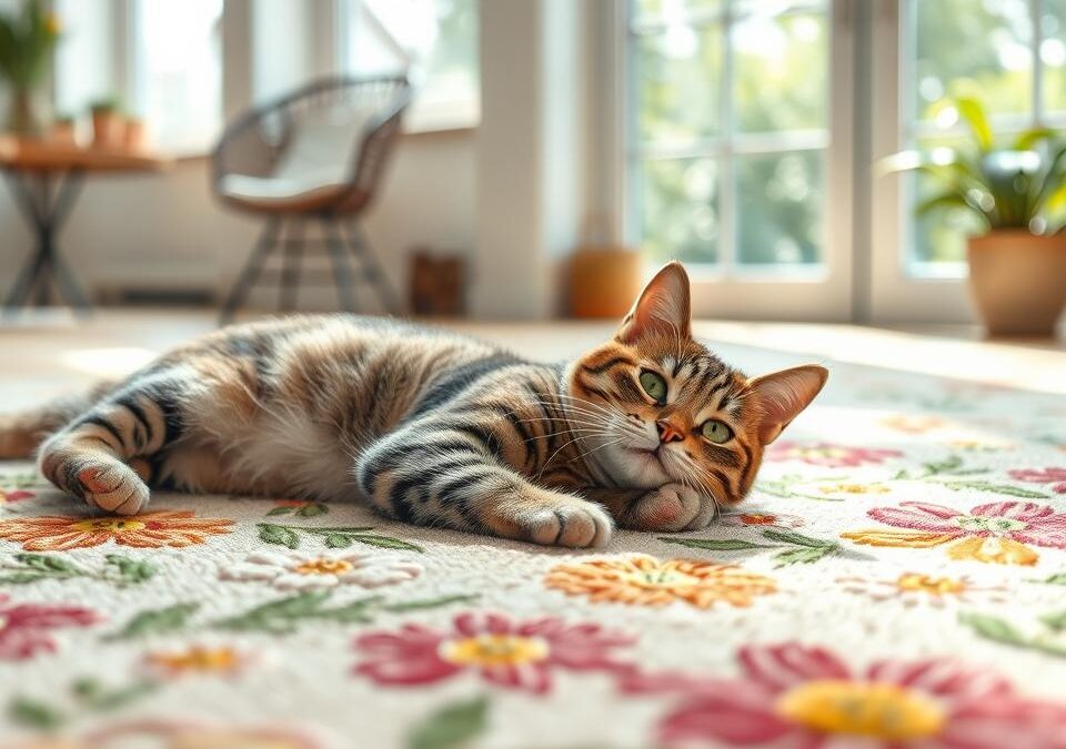 Pisica și covorul nou de primăvară – la ce să fii atent?
