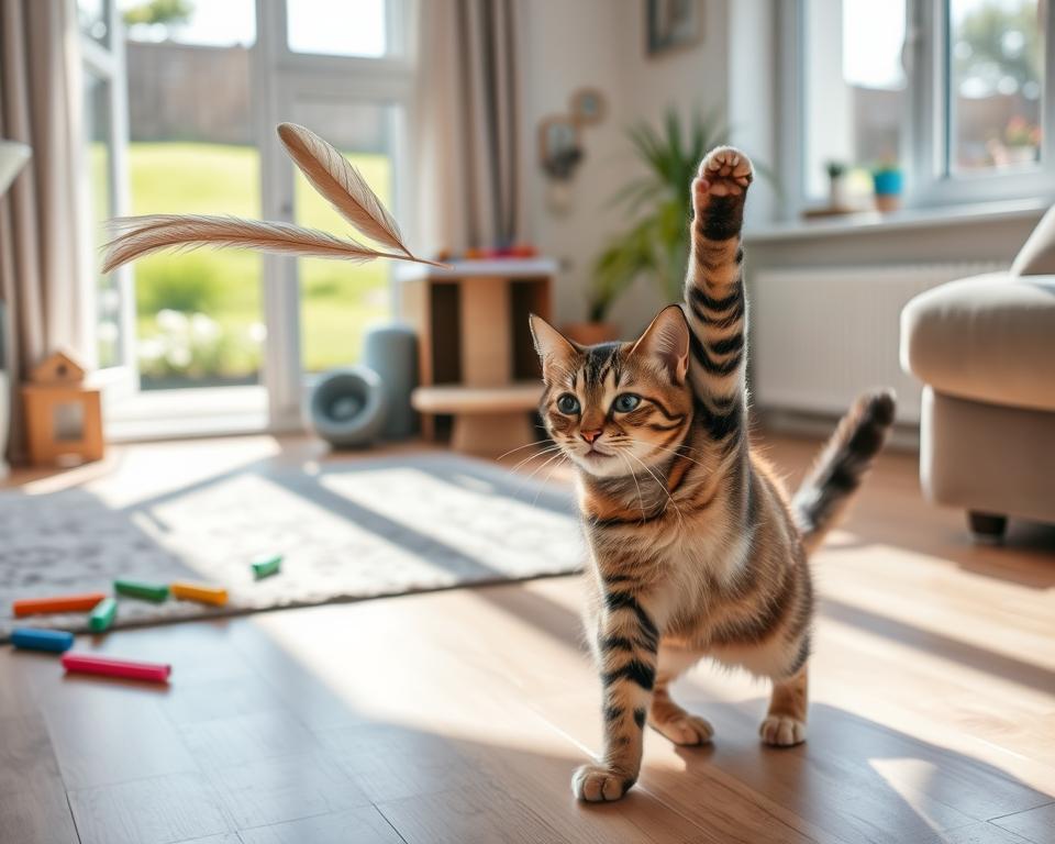 crearea unei rutine de mișcare pentru pisică