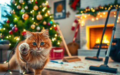 Curățenie de Crăciun pentru stăpânii de pisici – cum te pregătești