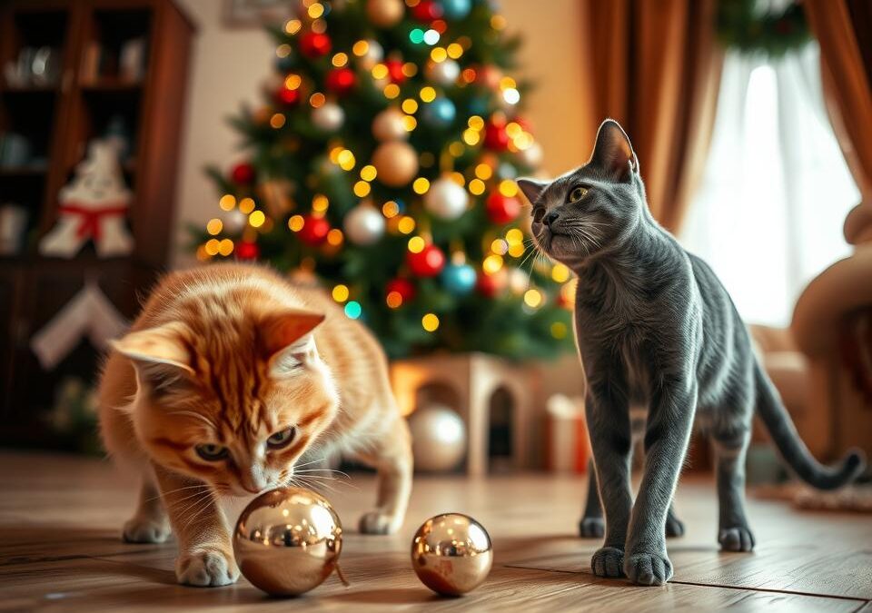 Decorațiuni de Crăciun vs. pisici – cum eviți dezastrul