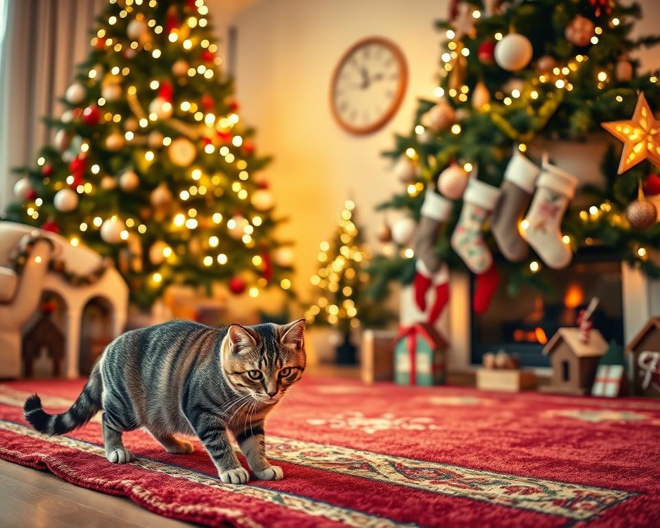 decorațiuni de Crăciun pentru pisici