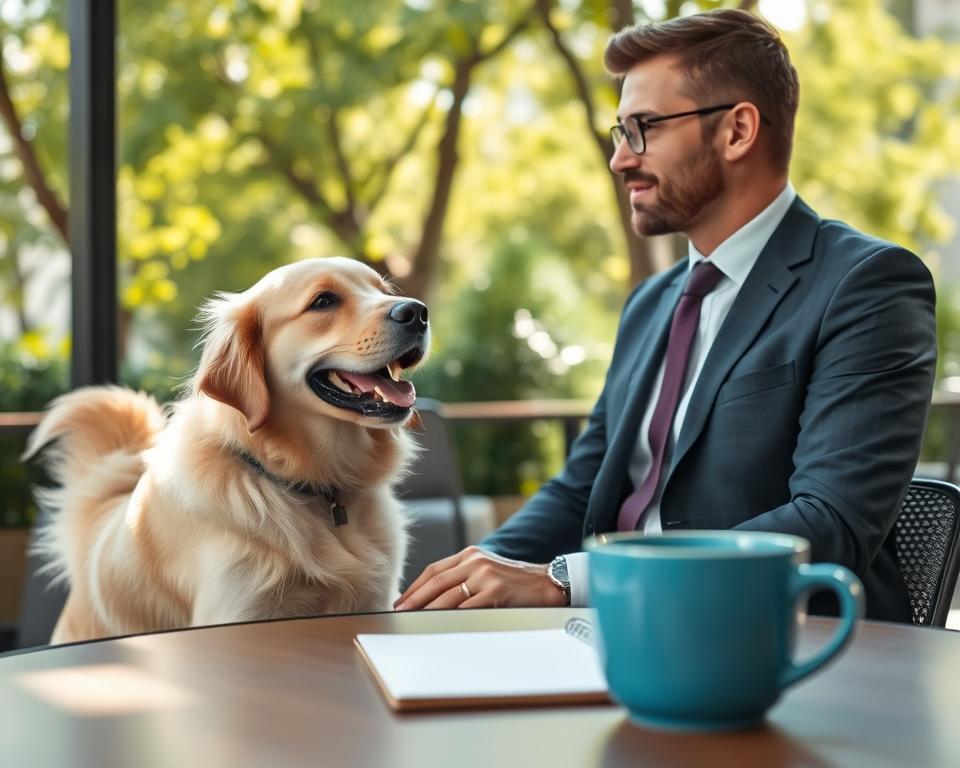 eticheta-in-intalnirile-cu-clientii-cu-cainele etichetă în întâlnirile cu clienții cu câinele