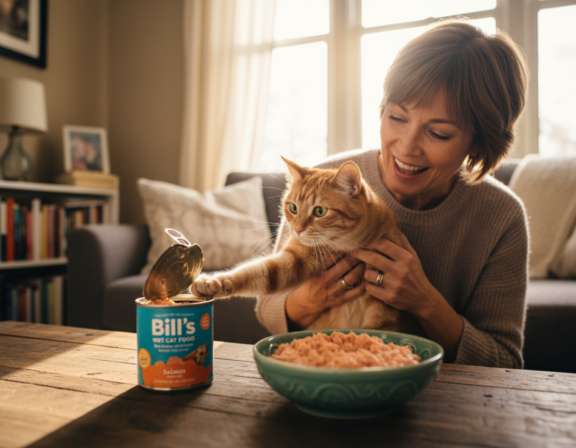 experiențe cu hrana umedă Bill’s cu somon