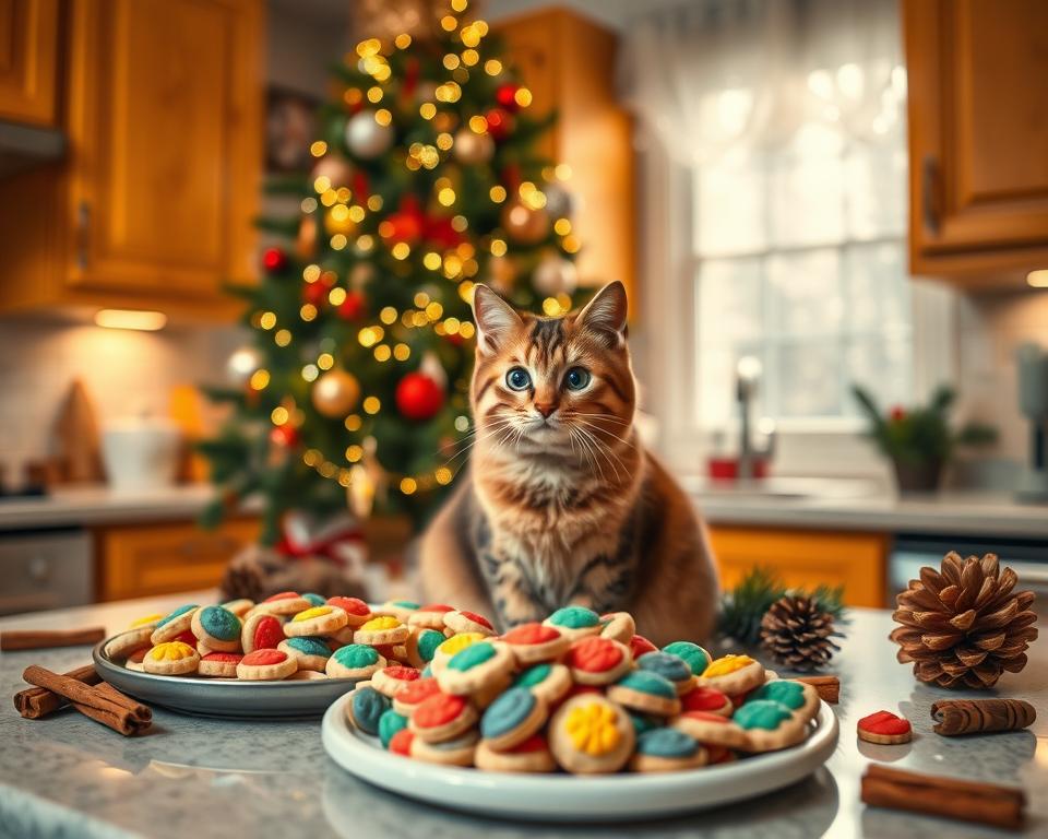 gustare de Crăciun pentru pisică