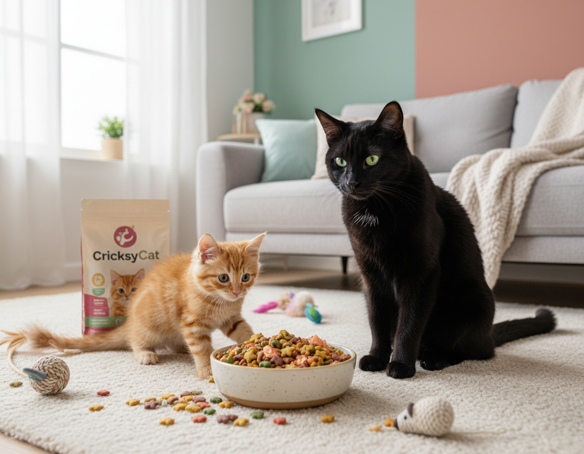 hrană CricksyCat pentru pisici mici și mari